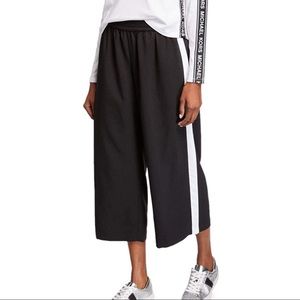 Michael Kors Side Striped Cropped Wide-Leg Pants